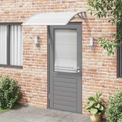 Deurluifel - Overkapping Entree - Bescherming tegen Regen - Lichtdoorlatend Polycarbonaat - 120 x 100 cm - Grijs