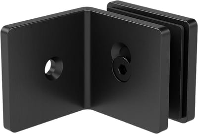 Owen & Fich Glaswand Bevestiging 10mm - Glasklem Douchewand Gun Metal PVD