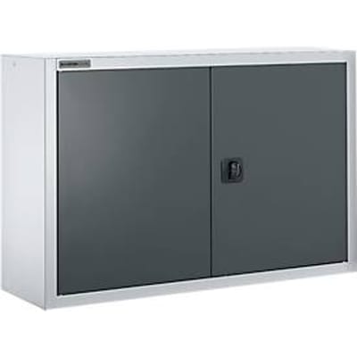 Schäfer Shop Select Bovenkast MS 8409i, B 950 x D 400 x H 800 mm, 1 legbord, staal, witaluminium RAL 9006/antracietgrijs RAL 7016