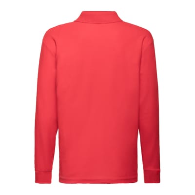 Fruit of the Loom Polo shirt met lange mouwen voor kinderen/Kinderen (Rood)