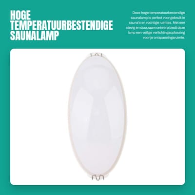 Dailygoods- Saunalamp Hittebestendig - Waterdicht - Explosiebestendig - PP Materiaal - 3W Vermogen - Voor Saunaruimte/Badkamer - Badkamerlamp