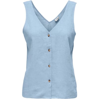 Jacqueline de Yong Say s/l linen v-neck top
