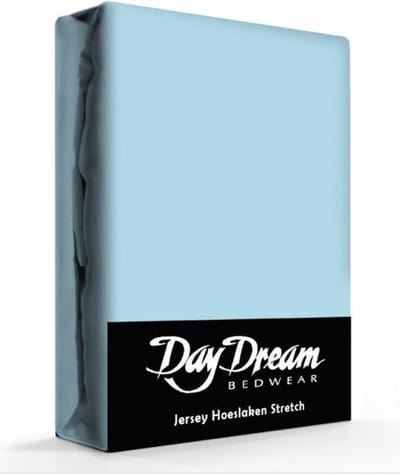 Day Dream Jersey Hoeslaken -180 x 200 cm - Blauw