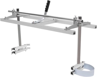 Draagbare Zaagmolen - Kettingzaag standaard - Hout Bewerken - Verstelbare Hoogte - 91 cm - Zilver