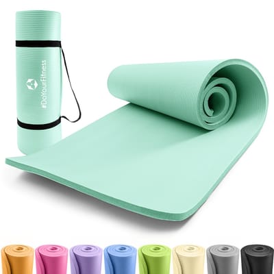 Doyourfitness Dikke Fitness Mat - Anti Slip - Turquoise - 183 x 61 x 1.5 cm