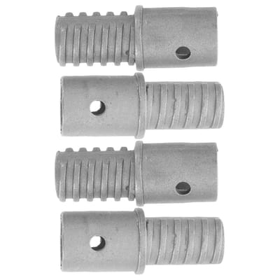 Verlengstuk Adapter - Steel Verbinding - Schoonmaken Schilderen - Universele Schroefdraad - 4 Stuks - Zilverkleurig