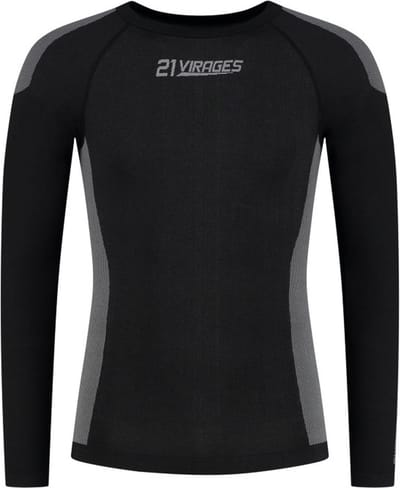 21Virages ondershirt lange mouwen demarrage unisex Zwart-XS/M
