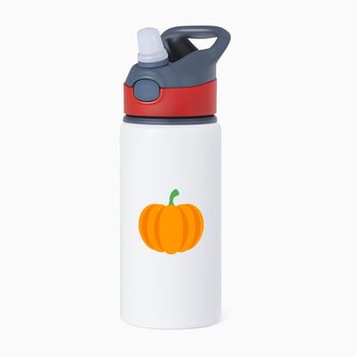 Hacebo® - Pompoen waterfles met rietje rood - Groente - Groente liefhebbers - halloween - herfstvrucht - water fles - 650ML