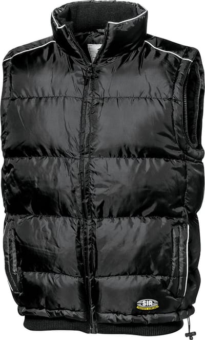 SIR SAFETY PASSION Bodywarmer Werkjas HEREN Veiligheidsjas Zwart - Winddicht - Reflecterend - Gevoerd