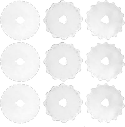 9 Stuks 45mm Rotary Cutter Blades voor Stof, Leer en Papier - Vervangende Snijbladen voor Creatief Knutselen en Naaien