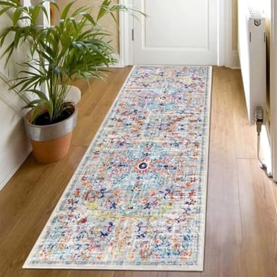Antislip Vloerkleed Loper 60x180 cm - Laagpolig Polyester Tapijt voor Hal, Entree, Keuken, Slaapkamer en Wasruimte - Zachte en Comfortabele Vloerbedekking met Uniek Design