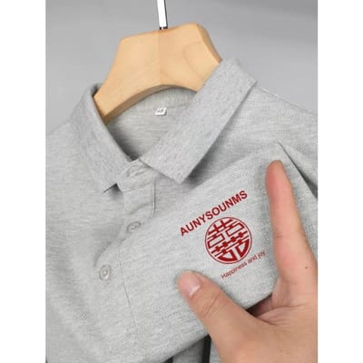 T-shirt à Manches Courtes Homme Été Polo à Revers Paul Business Marque de Mode Chinoise Été Coton Perlé Haut Noir Vêtements 3XL