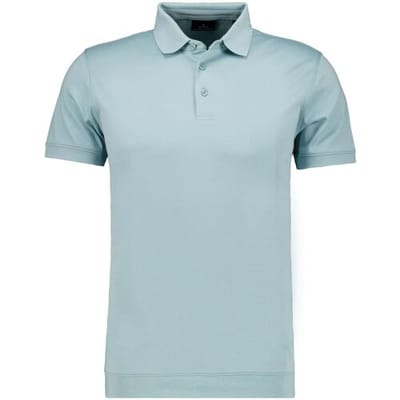 Ragman Pima Cotton Uni Color Polo Bottom Rib Mint / male