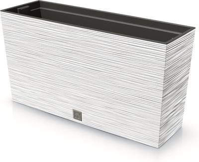 Prosperplast Furu Case Middle - Bloempot met inzet - Rechthoekig - 77x23,5x41cm -Wit