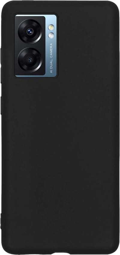 Hoes - Geschikt voor OPPO A77 - Sterk & Shockproof - Hoesje Cover - Siliconen Case - Zwart