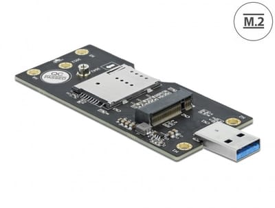 Delock USB 3.0 Converter Type-A male to M.2 Key B with SIM slot