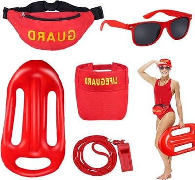 Carnaval en Halloween Kostuum Set met 5 Badpakken, Boa, Fluit, Heuptas, Verstelbare Zonnehoed en Zonnebril voor Feestelijke Gelegenheden