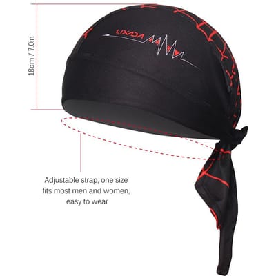 Bandeau réglable pour cyclisme extérieur Respirant Séchage rapide Bandeau de cyclisme Casquette Moto Cyclisme Foulard Black black