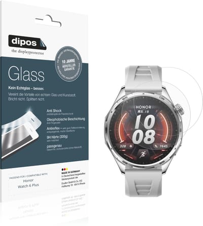 dipos – 2x Matte Pantserfolie geschikt voor Honor Watch 6 Plus | 9H Screenprotector