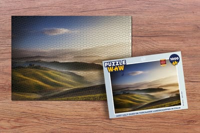 Puzzel Toscane - Mist - Landschap - Legpuzzel - Puzzel 1000 stukjes volwassenen