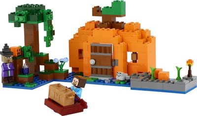 LEGO Minecraft De pompoenboerderij Speelgoed Boerderij Huis Halloween Set met Minifiguren - 21248