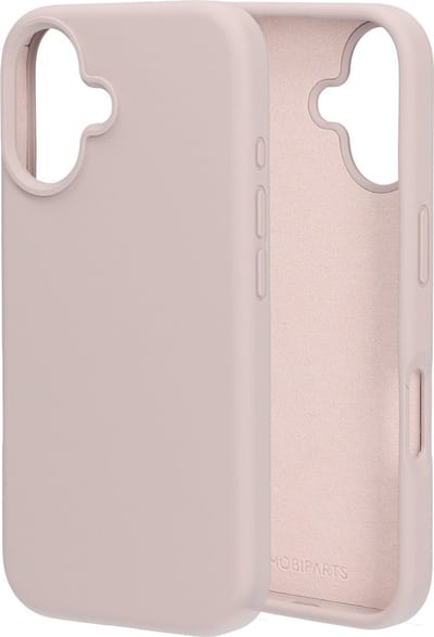 Mobiparts hoesje geschikt voor de Apple iPhone 16 - Siliconen - Beige Roze
