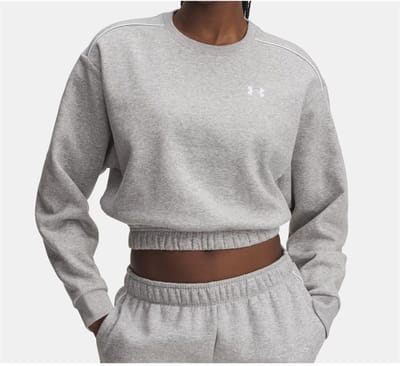 Under Armour Damen Sweatshirt Rival Fleece Piped Crew 6007035 Gray 011-S (US SM)