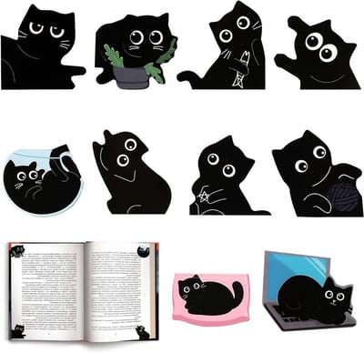 Schattige kattenmagneten boekenleggers - 10 stuks, perfect voor kinderen en volwassenen, ideaal als cadeau en leesaccessoire