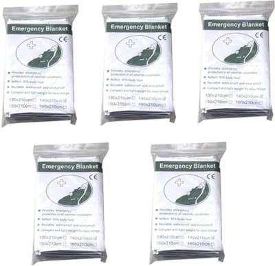 Warmte-isolerende Nooddeken 210 x 140 cm voor Outdoor Survival - 5 Verpakkingen
