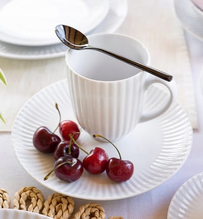 Lubiana Daisy Servies 72 Delen Wit Porselein voor 18 Personen