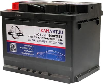 Auto Accu - Start Stop Accu - Betrouwbaar Starten - AGM Technologie - L242xB175xH190mm - Grijs