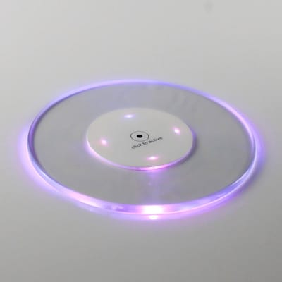 4x Lichtgevende onderzetters - LED - Sfeervolle verlichting - Glazen onderzetters - Tafel decoratie - Feestversiering - Wit - Jonyx