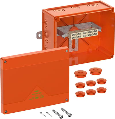 Spelsberg Lasdoos, beschermingsgraad IP66, slagvastheid IK08, beschermingsklasse II, Ui 450V AC, nominale isolatiespanning 450V DC, UL-EU, VDE, halogeenvrij, 86751001