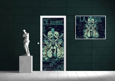 Rock Guitar Skull Guns Photo Wallcovering