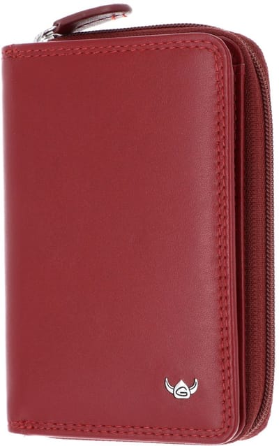 Golden Head Leren portemonnee Polo RFID Protect RV-Börse 3317 Rot donkerrood