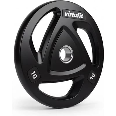 VirtuFit Olympische Rubberen Halterschijf - 2.5 kg - Ø 50 mm - Sport Gewicht - Bumper Plate met Handvatten - Gemaakt van Duurzaam Materiaal - Geschikt voor Fitness, CrossFit & Functional Training