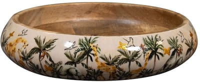 TS Collection - Bowl Safari Dream - 25x6 - Metaal & Epoxy - Exclusieve woonitems voor binnen - Handgemaakt - Unieke print - Designed by Lammie