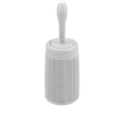 Toiletborstel 'Hessian' - WC borstel met houder - Doseerknop - Hygiënisch - Lichtgrijs
