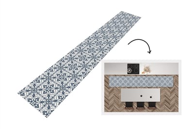 Keukenloper - Loper keuken - Patronen - Mandala - Blauw - 300x50 cm - Keukenloper vinyl