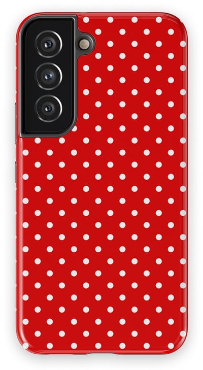 Polka Dots Hoesje Samsung Galaxy S22 | Geschikt Voor Mag | Stippen Design Backcover Samsung Galaxy S22 Classic Red