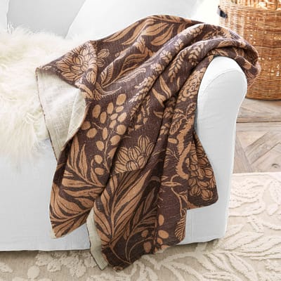 LOBERON Plaid Carivelle roestbruin/crème