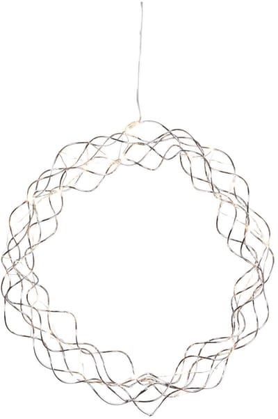 Star Trading Moderne LED metalen krans 'Curly', hanglamp met 30 LED's, chroom, Ø 30cm