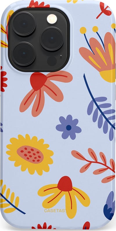 Casetastic hoesje geschikt voor Apple iPhone 14 Pro - MagSafe - Dubbellaagse bescherming - Bloemenval - Fashion Case - Lavendel Goud Terracotta