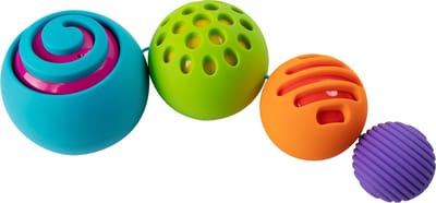 FAT BRAIN TOYS Oombeeball – Sensorisch Educatief Speelgoed Baby – Vanaf 10 Maanden – Ontwikkeling Motoriek & Zintuigen