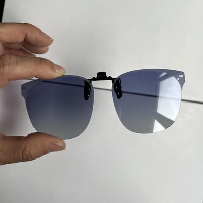 Heren Clip-on Zonnebril Gepolariseerd Flip-up Bril Dames Verloop Fotochromatisch Anti UV400 Zonnebril Nachtzicht Bril Polarized gray