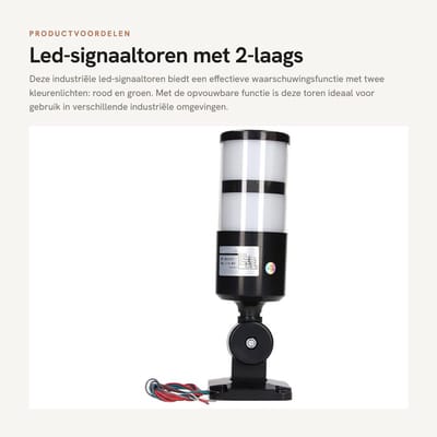 Dailygoods- Signaaltoren LED - 2-laags Waarschuwingslicht - Rood/Groen - Opvouwbaar - Schokbestendig - Lange levensduur