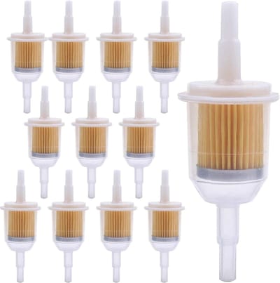 12 stuks 6 mm/8 mm brandstoffilters - benzinefilters - universele gasolie vloeistoffilters - benzinefilters - Voor grasmaaiers, auto‘s, motorfietsen, scooters, bromfietsen