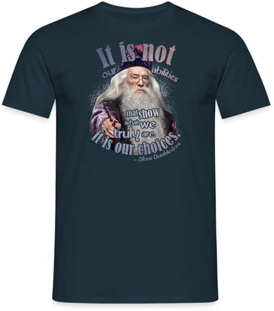 Harry Potter Albus Dumbledore Citaten T-Shirt Heren