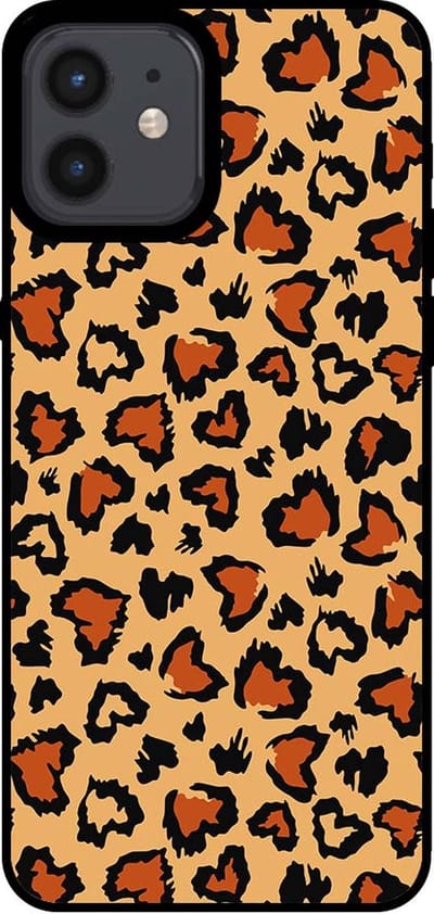 Smartphonica Telefoonhoesje voor iPhone 12/12 Pro met tijgerprint - backcover met panterprint - Bruin geschikt voor iPhone 12;iPhone 12 Pro