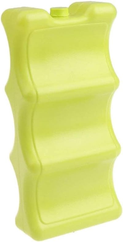 Herbruikbare ijszak - Koelelementen koelbox - Eten koud houden - Lichtgewicht kunststof - 20.5 x 9.5 x 5 cm - Geel